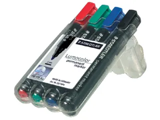 Viltstift Staedtler 352 Lumocolor rond 2mm set à 4 stuks assorti - 2