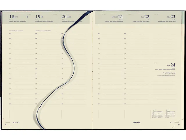 Agenda 2027 Brepols Concorde Lima 7 jours/2 pages noir