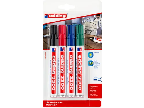 Viltstift Edding 3300 Assorti 1.5-3mm 4 Stuks Blister