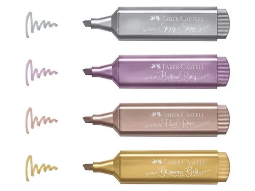 Markeerstift Faber-Castell Metallic etui á 4 stuks