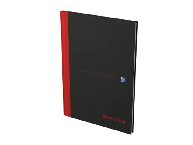Notitieboek Oxford Black n' Red A4 96vel lijn zwart