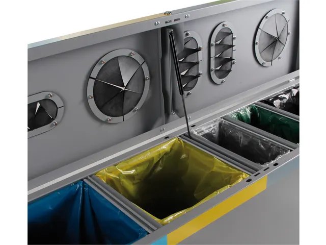 Afvalscheidingsunit Five-chamber Grijs 3x 70 liter en 2x 30 liter