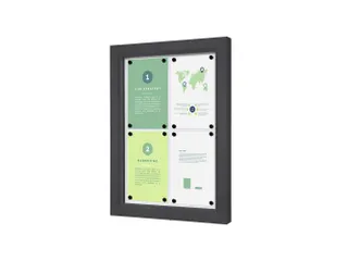 Outdoor Lockable Showcase Slim 4xA4 Antraciet - 1