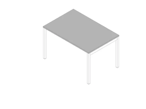 bureau HxBxD 730x1200x800mm blad grijs 4-voeten wit