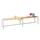 omkleedbank,LxD 2000x370mm,houten lijst beuken,onderstel RAL5012