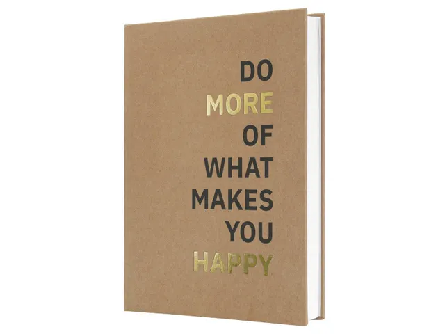 Notitieboek Jolie A5 kraft Pure Happiness lijn HC 192pag 100gr