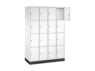 lockerkast,HxBxD 1950x1220x500mm,4x4vakken,cil.-slot,sokkel - 1