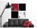 Glasmagneetbord Naga 45x45cm rood