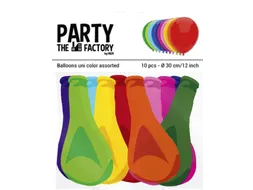 Ballon Haza uni 30cm 10 stuks assorti