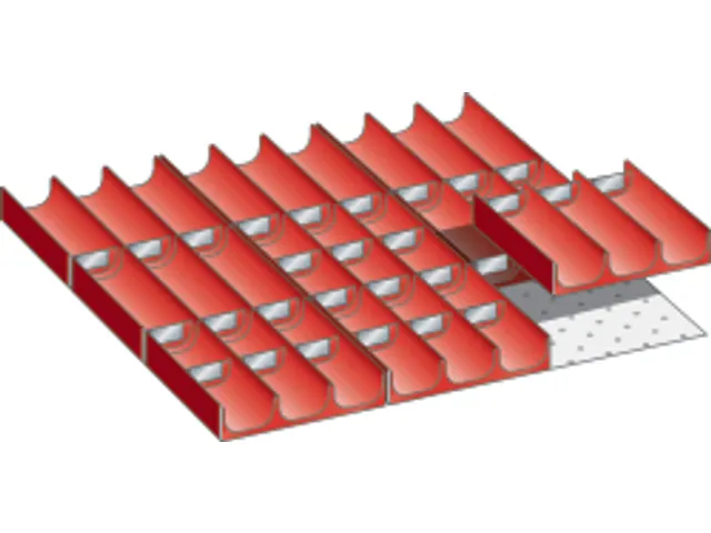 Compartimentage de tiroir pour façade hauteur 50mm et plus