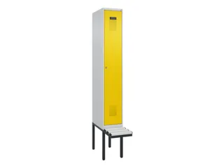 locker met bank,HxBxD 2120x300x815mm,1vak,vak B 300mm,cilinderslot - 2