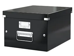 Opbergbox WOW Click & Store 281x200x370mm zwart 85% gerecycled karton