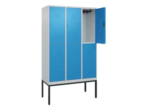 dubbeldekse locker,HxBxD 2120x1200x500mm,3x2vak.,vak B 400mm,cil.-slot