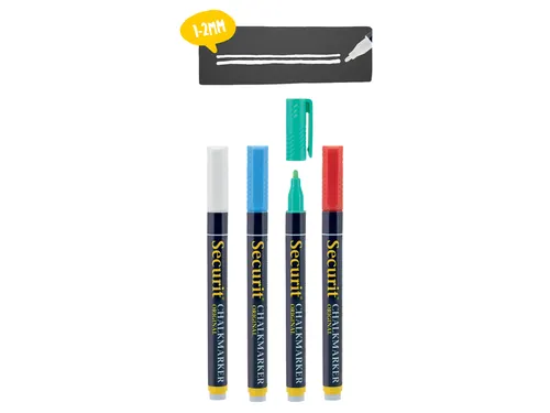 Krijtstift Securit Sma-100 Rond Assorti 1-2mm Blister à 4st