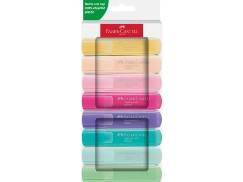 Markeerstift Faber-Castell 46 Pastel 8stuks blush, roze, lila, turquoi