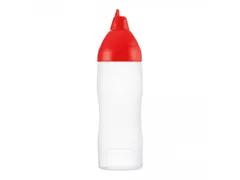 Araven Doseerfles knijpfles sausdispenser 35cl Rood Non-drip