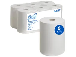 Handdoekrol Scott Slimroll 1-laags 165m wit 6657