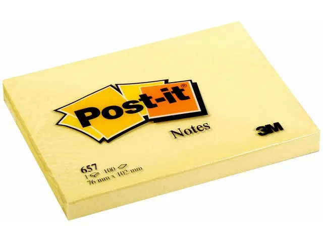 Notes Canary Yellow, 76 x 102 mm, Geel