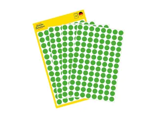 Etiket Zweckform 8mm rond blister 4 vel a 104 et. groen Non-permanent - 4