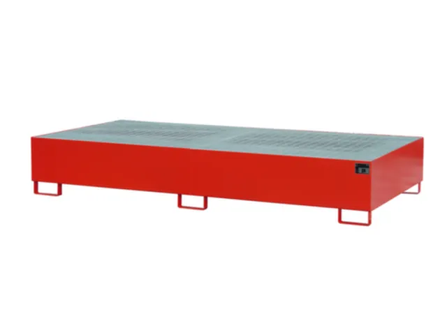 opvangbak,v. 2xIBC,opvangvol. 1000l,HxBxD 435x2650x1300mm,m. rooster