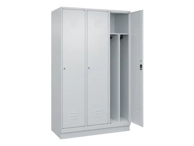 locker voor scheiding van kleding,HxBxD 1950x1200x500mm,3vak