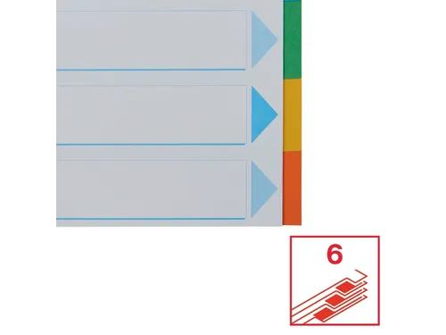Tabbladen Esselte A4 11-Gaats Karton 6-Delig Kleur