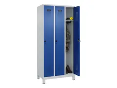 locker,HxBxD 1950x900x500mm,3vak,vak B 300mm,draaigrendel,voeten