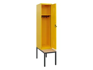 locker met bank,HxBxD 1950x400x815mm,1vak,vak B 400mm,draaigrendel - 1