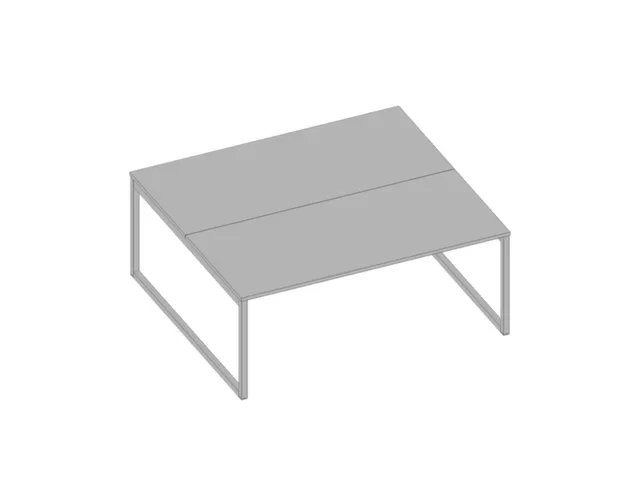 benchtafel,HxBxD 730x1800x1600mm,blad grijs,sledeframe aluminium