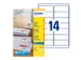 Etiket Avery J8163-100 99.1x38.1mm Inkjet Wit 1400 Stuks