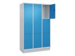 lockerkast,HxBxD 1950x1200x500mm,3x3vakken,vak B 400mm,cil.-slot