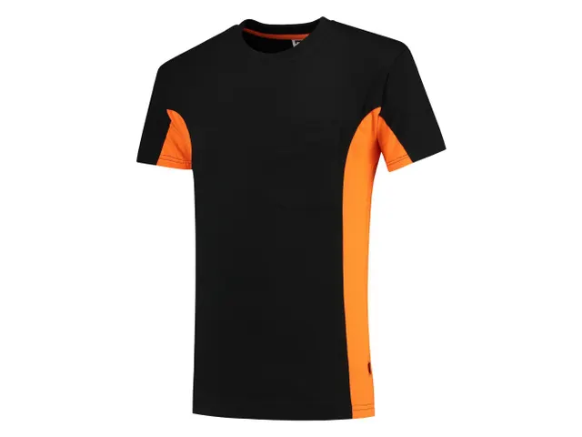 Tricorp 102002 T-shirt, zwart/oranje, maat L, per stuk