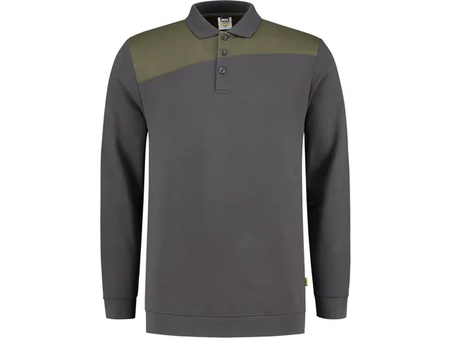 Sweat-shirt type polo Tricorp 302004, gris/vert, taille 8XL, la piece