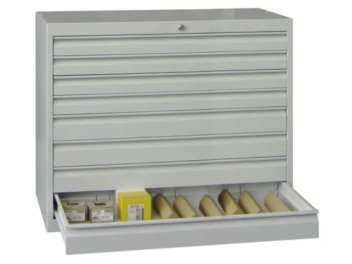 ladekast HxBxD 800x1023x600mm 8laden slot RAL7035 front RAL7016