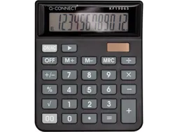 Q-CONNECT bureaurekenmachine KF19065 12 cijfers Zwart