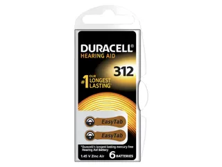 Batterij Duracell Hearing DA312 Ø7,9mm 180mAh 6 stuks - 1