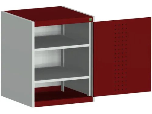 kast met geperforeerde platen,HxBxD 800x650x650mm,2xStalen bodem