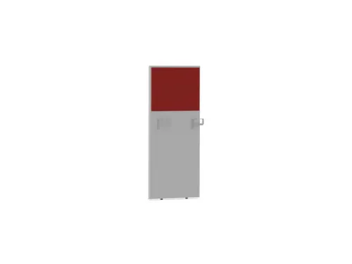 baliepaneel,v. bureau,aanbouw rechts,B 600mm,MP-lichtgrijs,BN4011-rood