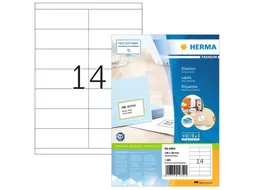 Etiket HERMA 4654 105x39mm premium wit 1400 stuks