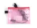 Trousse avec fermeture éclair Foldersys A6 PVC rouge transparent