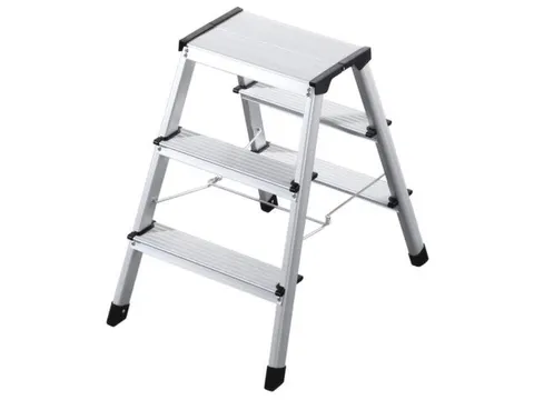 vouwtrapje,3treden,bordes H 600mm,HxBxD 600x440x640mm,aluminium