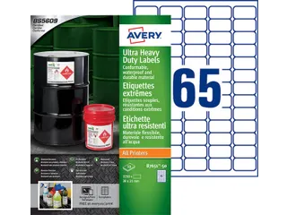 Etiket Avery B7651-50 38x21mm polyethyleen wit 3250 stuks - 7