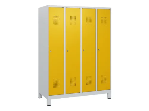 schoollocker,HxBxD 1630x1200x500mm,4vak,vak B 300mm,cil.-slot,voeten
