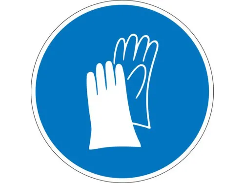 gebodsbord,handschoenen dragen,sticker,folie,Ø 315mm