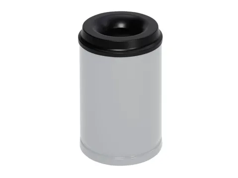 prullenmand zelfblussend 15 liter HxØ 370x250mm kop zwart grijs