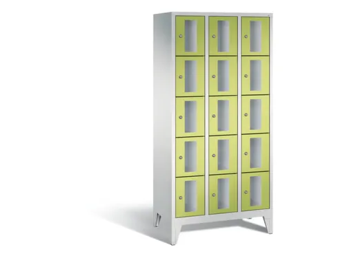 Lockerkast 1850x900x500mm 3x5 vakken Cilinderslot Poten, RDS1108060
