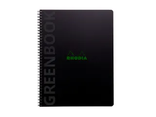 Notitieboek Rhodia Greenbook A4+ lijn 4-gaats 180 pagina's 90gr zwart - 3
