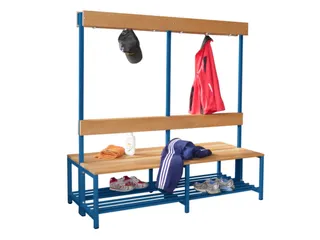 dubbele zitbank,HxLxD 1600x1500x770mm,onderstel RAL5010 - 2