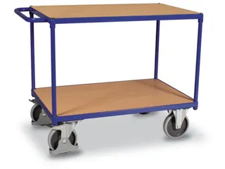 Tafelwagen 500kg 1000x600mm 2 Etages Houten Plaat - 2