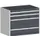 ladekast HxBxD 800x1050x750mm 4 laden romp Ral7035 front Ral7016 staal